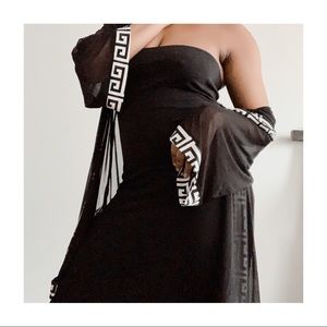 Black and white sheer duster 🔲